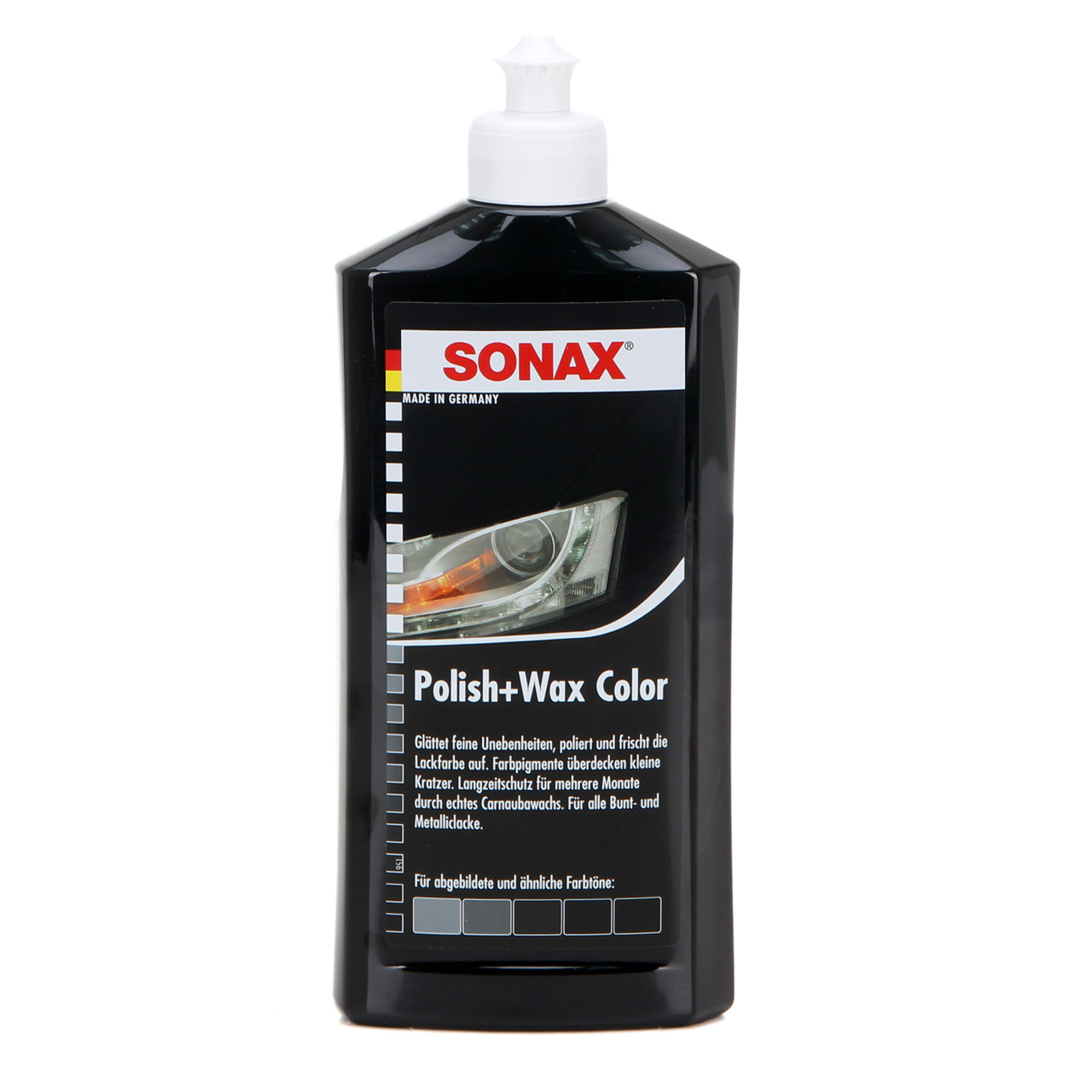 SONAX 296100 POLISH & WAX COLOR Politur & Wachs NanoPro SCHWARZ 500ml
