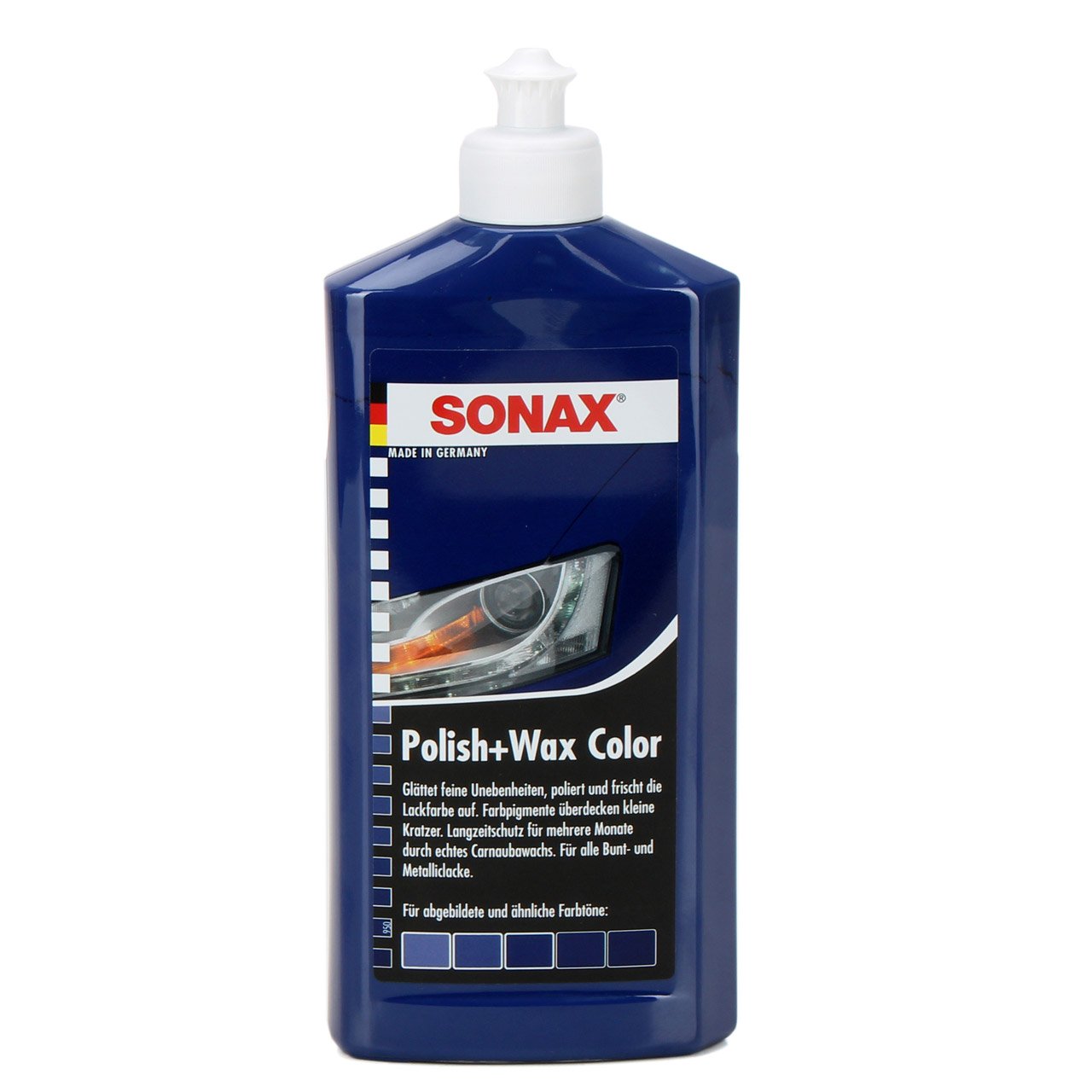 SONAX 296200 POLISH & WAX COLOR Politur & Wachs NanoPro BLAU 500ml