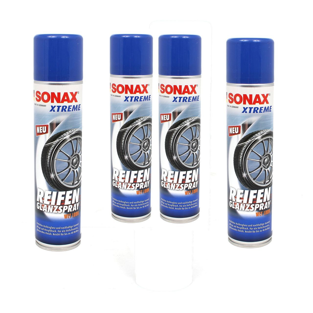 SONAX 235300 Xtreme ReifenGlanzSpray Wet Look Sprayflasche Reifenspray 4x 400ml