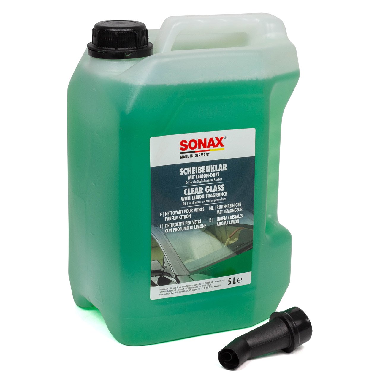 SONAX Scheibenreiniger Scheibenklar Glasreiniger Reiniger Set 5 Liter + 500ml