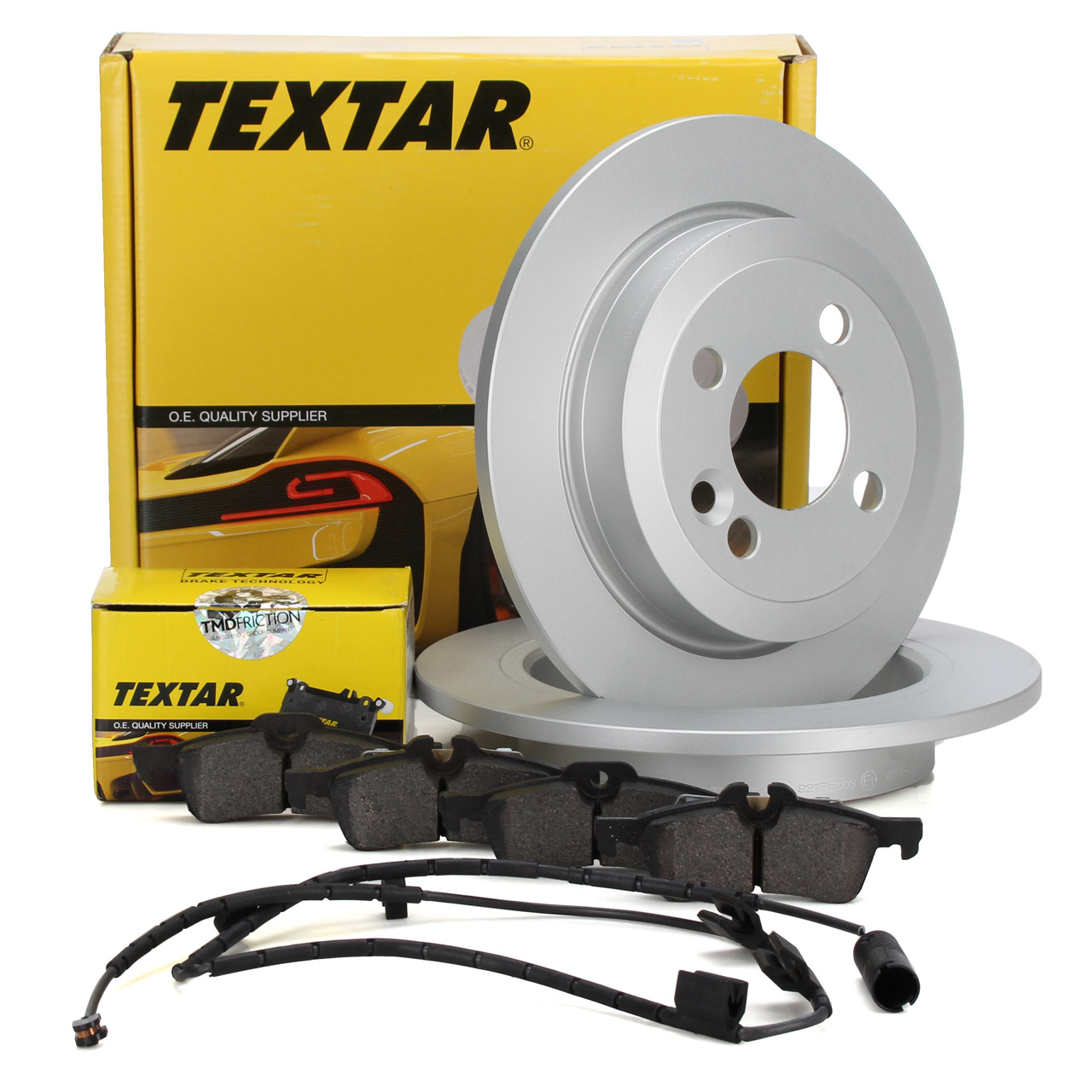 TEXTAR Bremsscheiben + Beläge + Wako MINI R50 R53 R52 One / Cooper / Works hinten