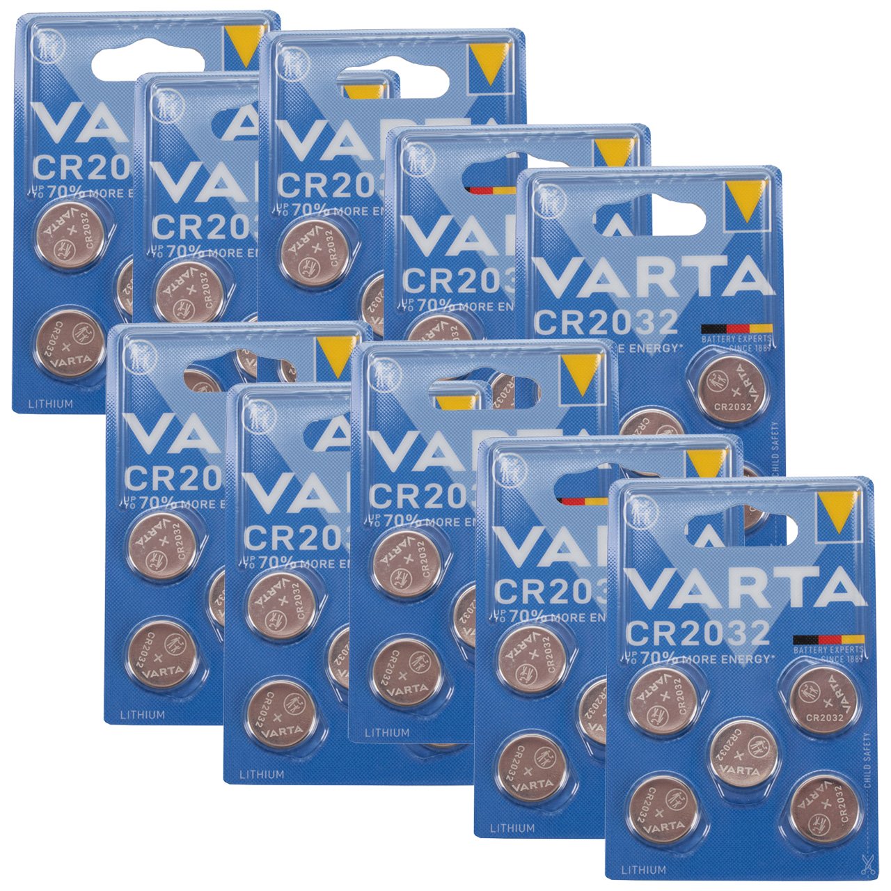 50x VARTA Lithium 3V CR2032 Knopfzelle Knopfbatterie Batterie (MHD 07.2031)