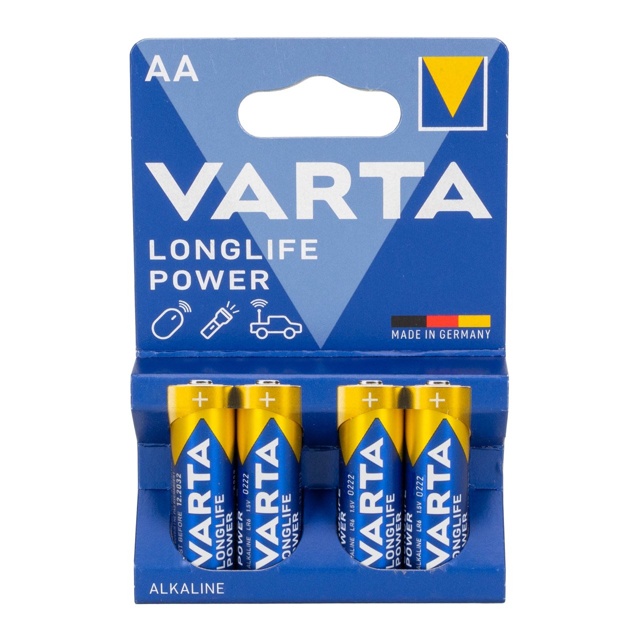 4x VARTA LONGLIFE POWER ALKALINE Batterie AA MIGNON 4906 LR6 MN1500 1,5V