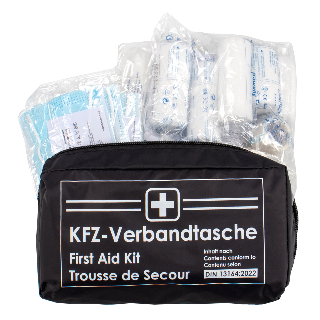 3-in-1 Erste-Hilfe-Verbandstasche KFZ , DIN EN 13164