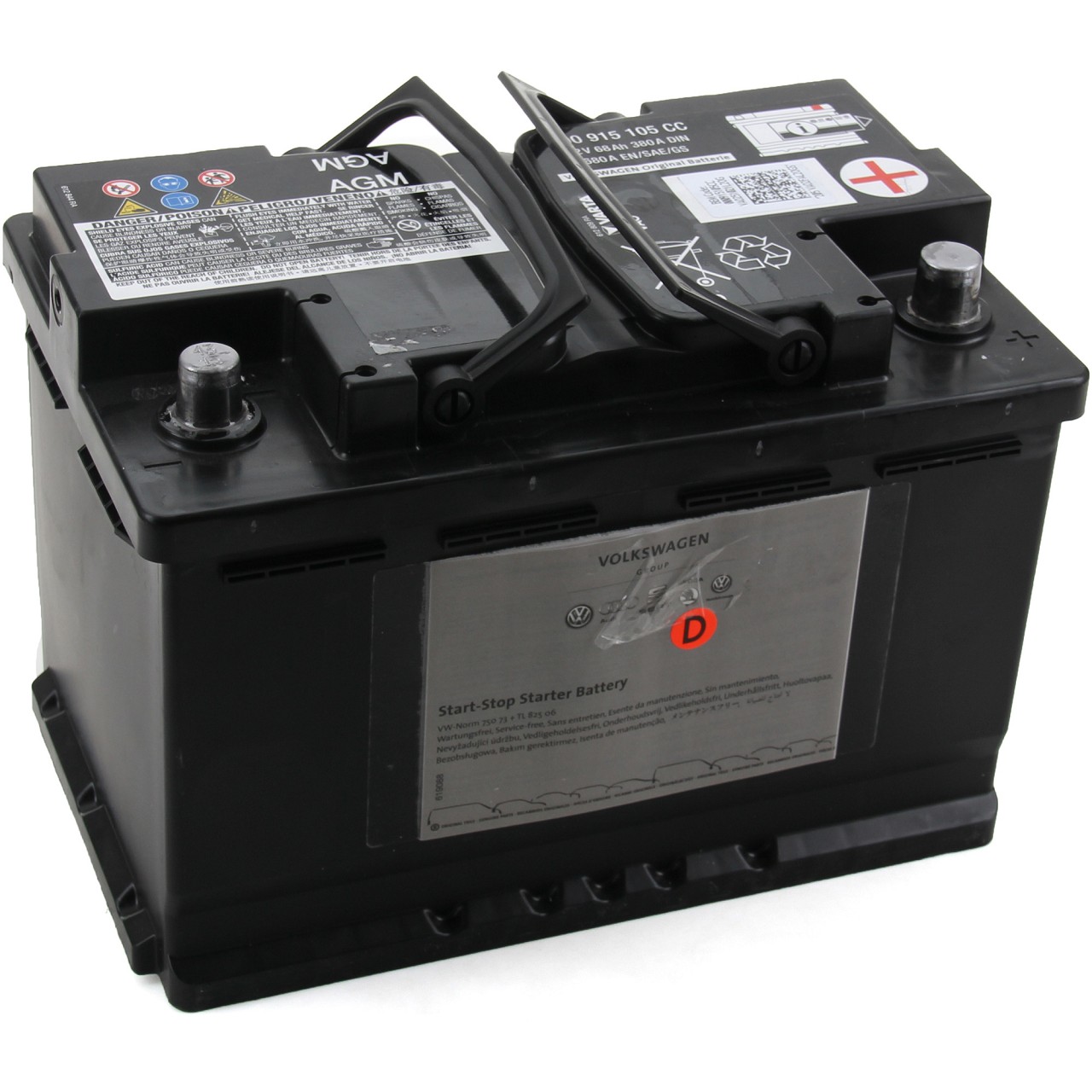 ORIGINAL VAG Autobatterie Batterie Starterbatterie 12V 68Ah 380/680A/EN 000915105CC
