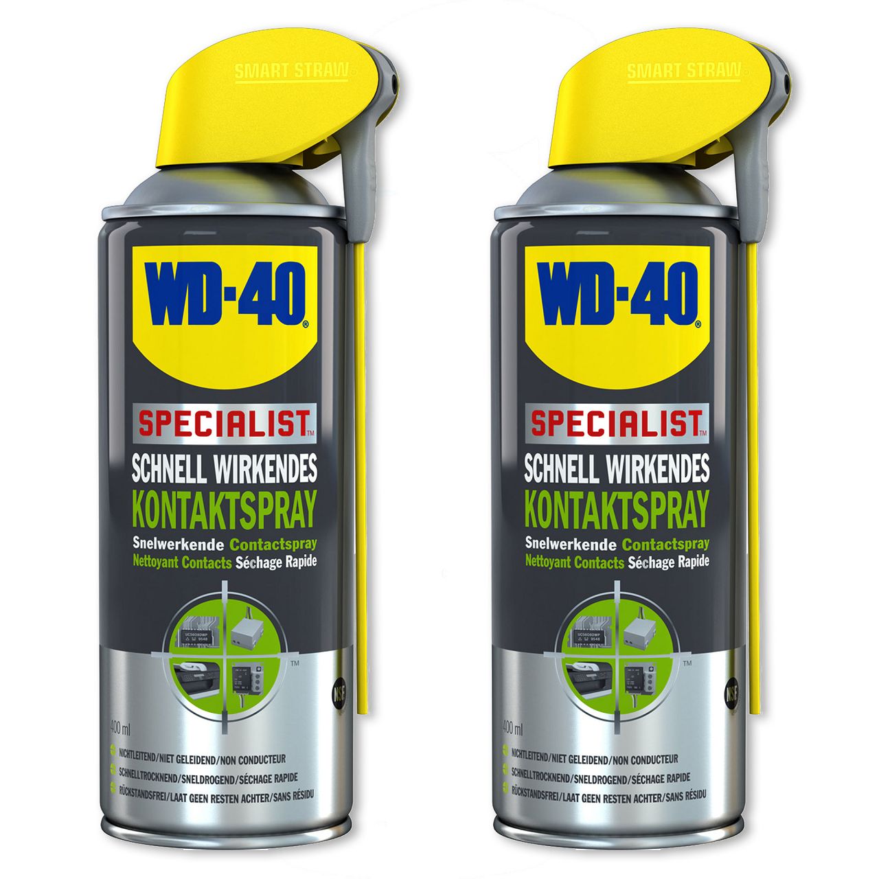 WD-40 SPECIALIST 49368 Kontaktspray Kontaktreiniger Elektronikspray 2x 400ml