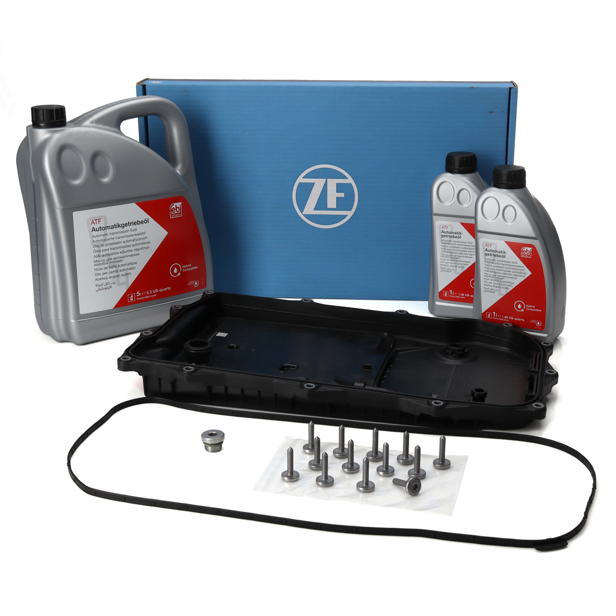 ZF Transmission Oil Pan 8HP51 Automatic+ 7L febi Transmission Oil for BMW G20/21, G22-26, G30/31, X3-7