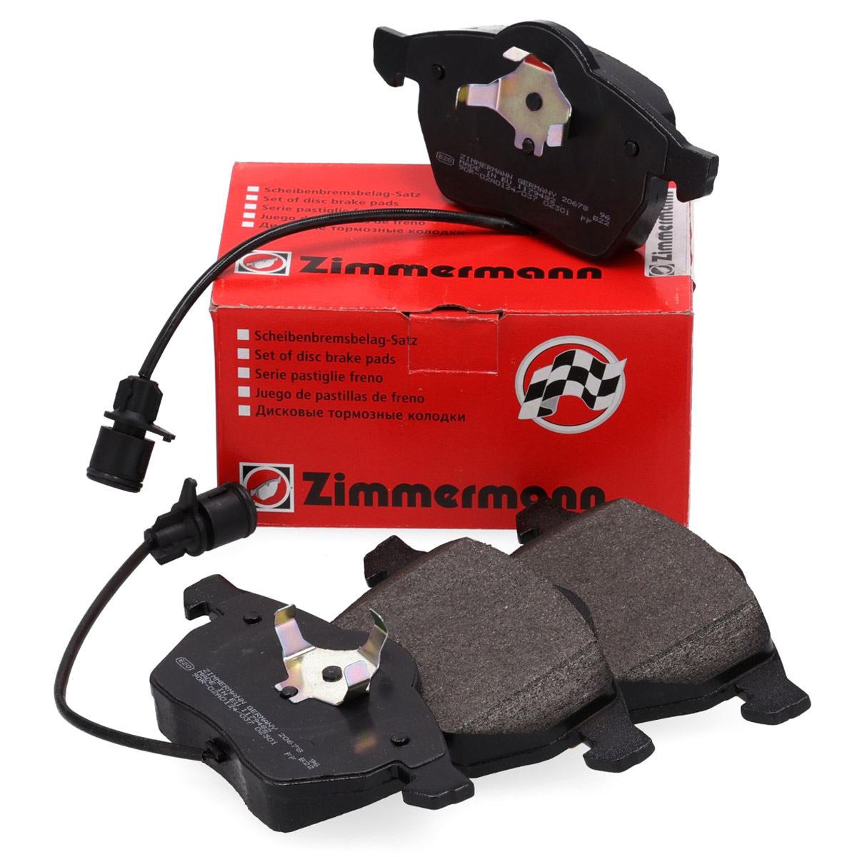 ZIMMERMANN Bremsbeläge + Warnkontaktsensor für AUDI 100 A6 4A C4 vorne 4A0698151C