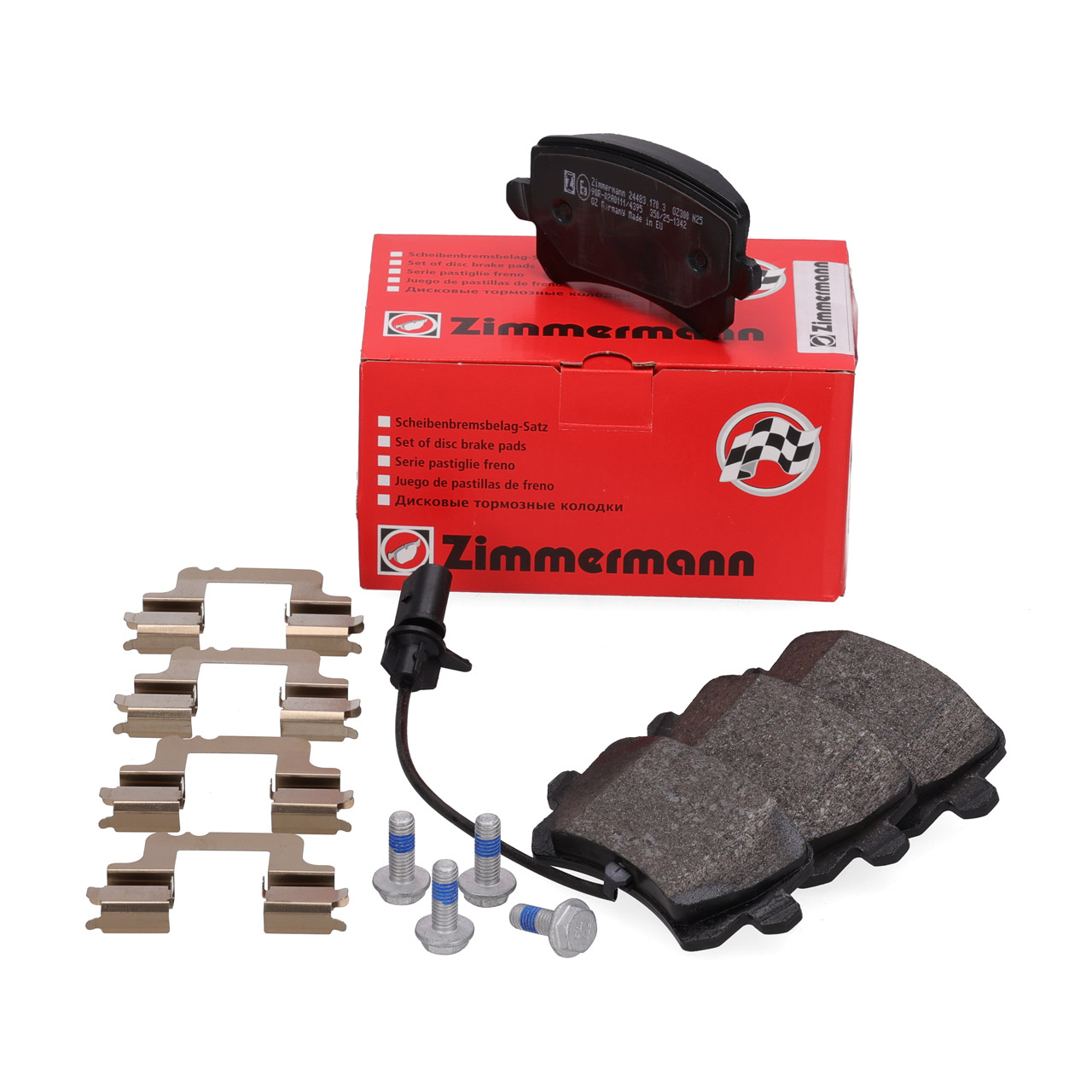 ZIMMERMANN Bremsbel&auml;ge + Wako f&uuml;r AUDI Q3 8U RSQ3 2.5 quattro 2EA/2EJ+GP1 hinten