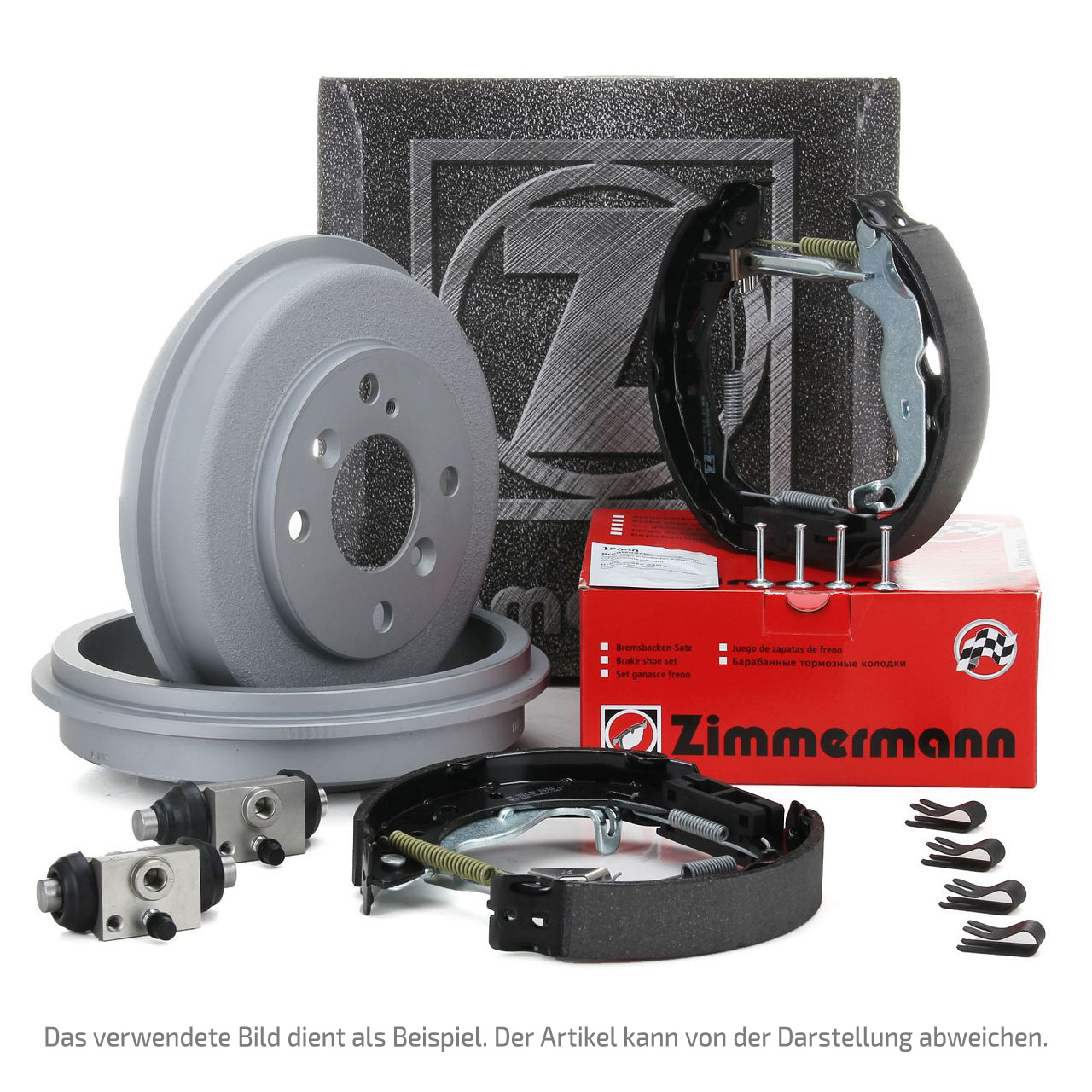 ZIMMERMANN Bremstrommeln + Backen + Radbremszylinder f&uuml;r BMW 3er 316i 318i 318tds hinten