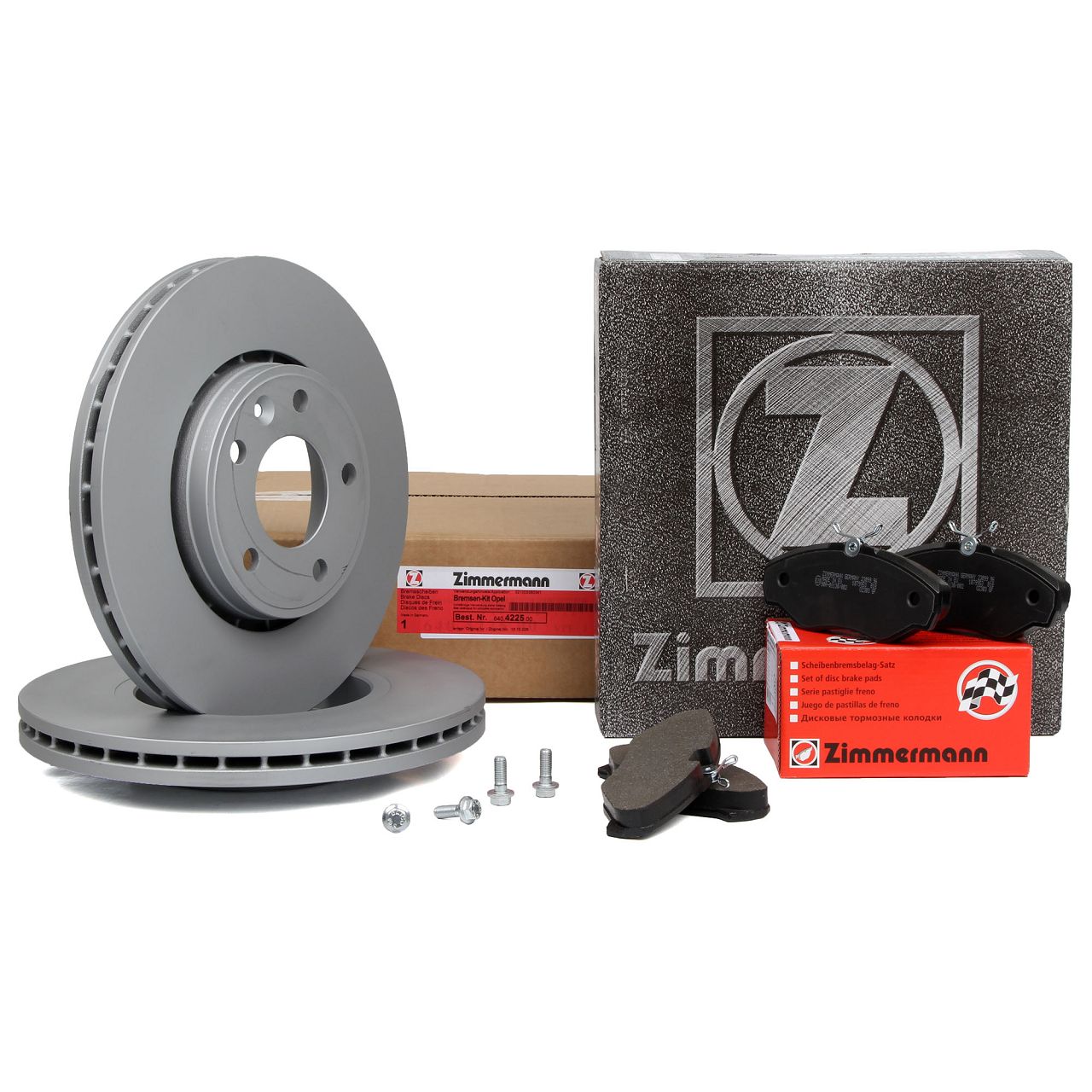 ZIMMERMANN Brake Discs + Pads for NISSAN Primastar, OPEL Vivaro A, and RENAULT 2 (front)