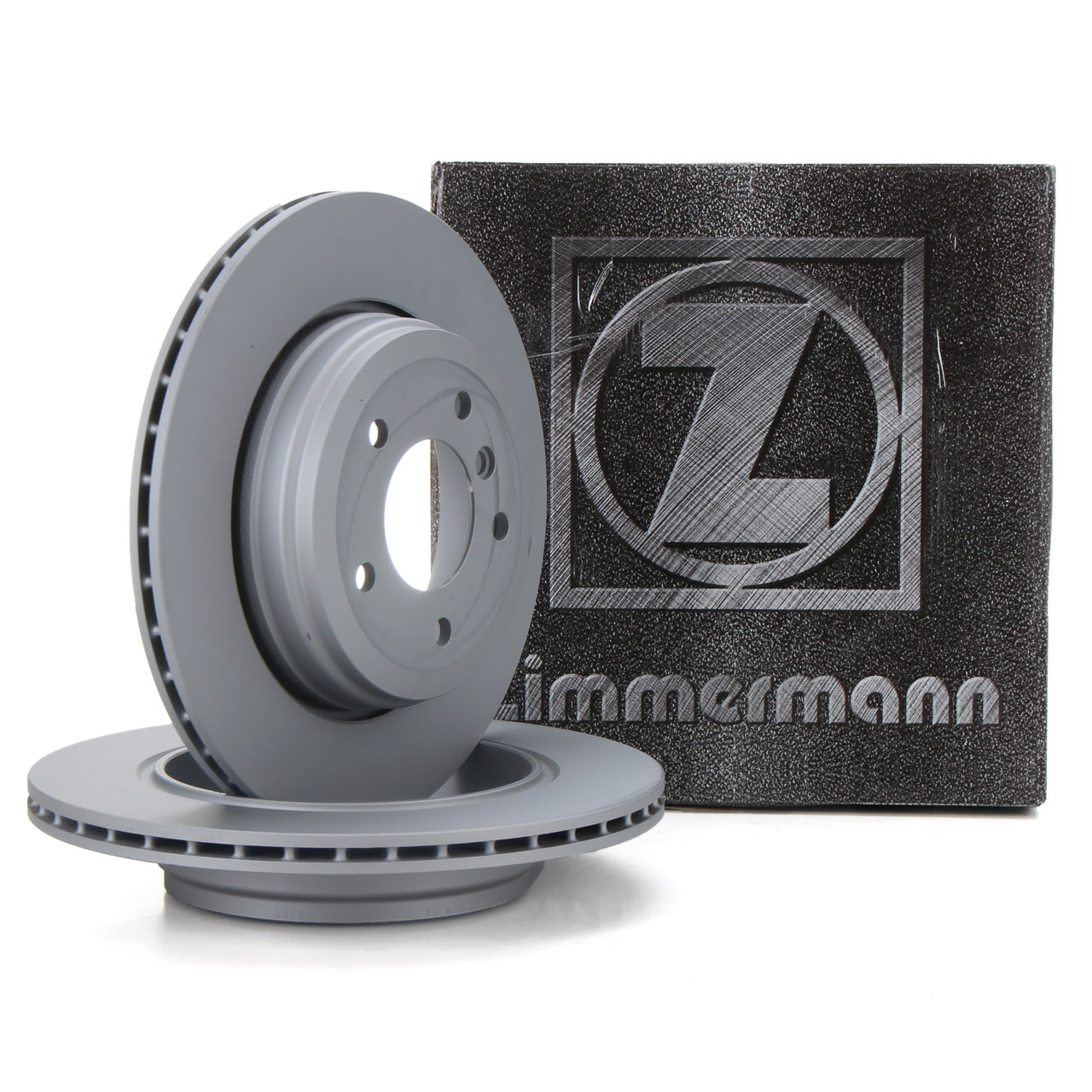 ZIMMERMANN Brake Disc Set for BMW 5 Series E60 E61 520-535i 520-530d 6 Series E63 630i (Rear)