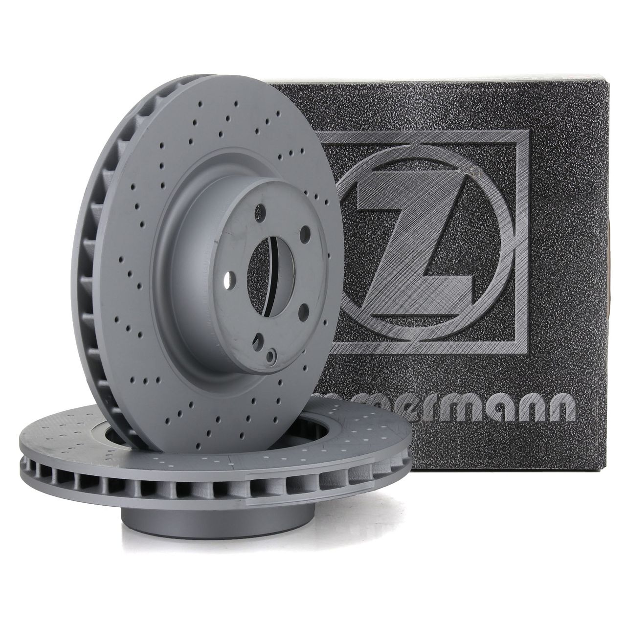 ZIMMERMANN Brake Disc Set for MERCEDES W220 C215 S430 S500 S320/400CDI (Front)