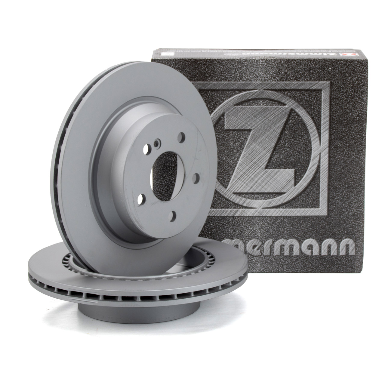 ZIMMERMANN Brake Disc Set for MERCEDES C218, X218, C219, W211, W212, X204 (Rear)