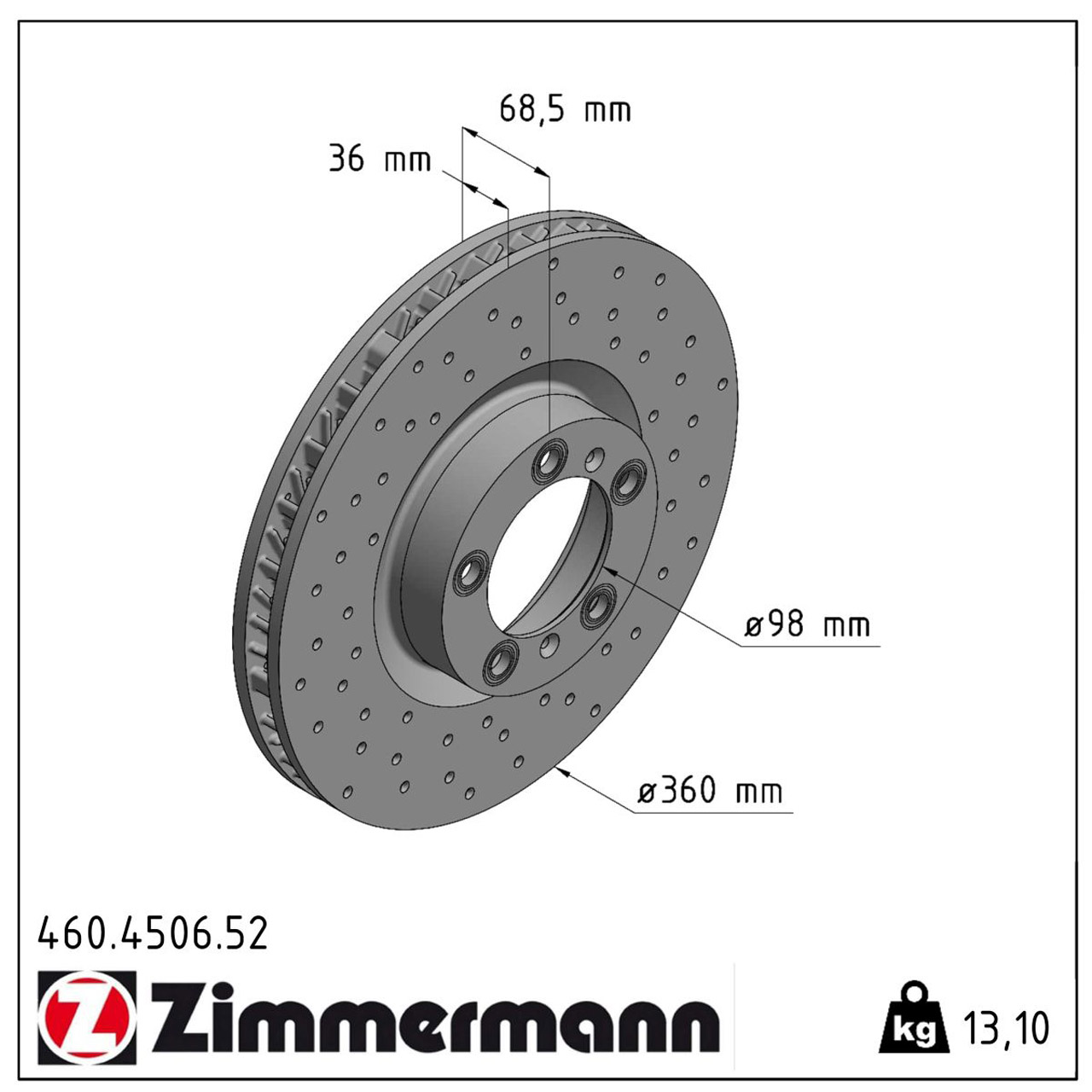ZIMMERMANN Bremsscheiben Beläge Wako Für PORSCHE PANAMERA 970 382556790135