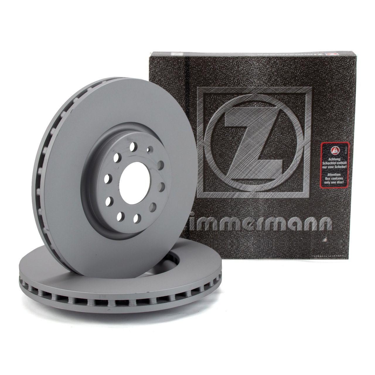 ZIMMERMANN Brake Disc Set for SEAT Tarraco, SKODA Kodiaq, and VW Tiguan (Front)