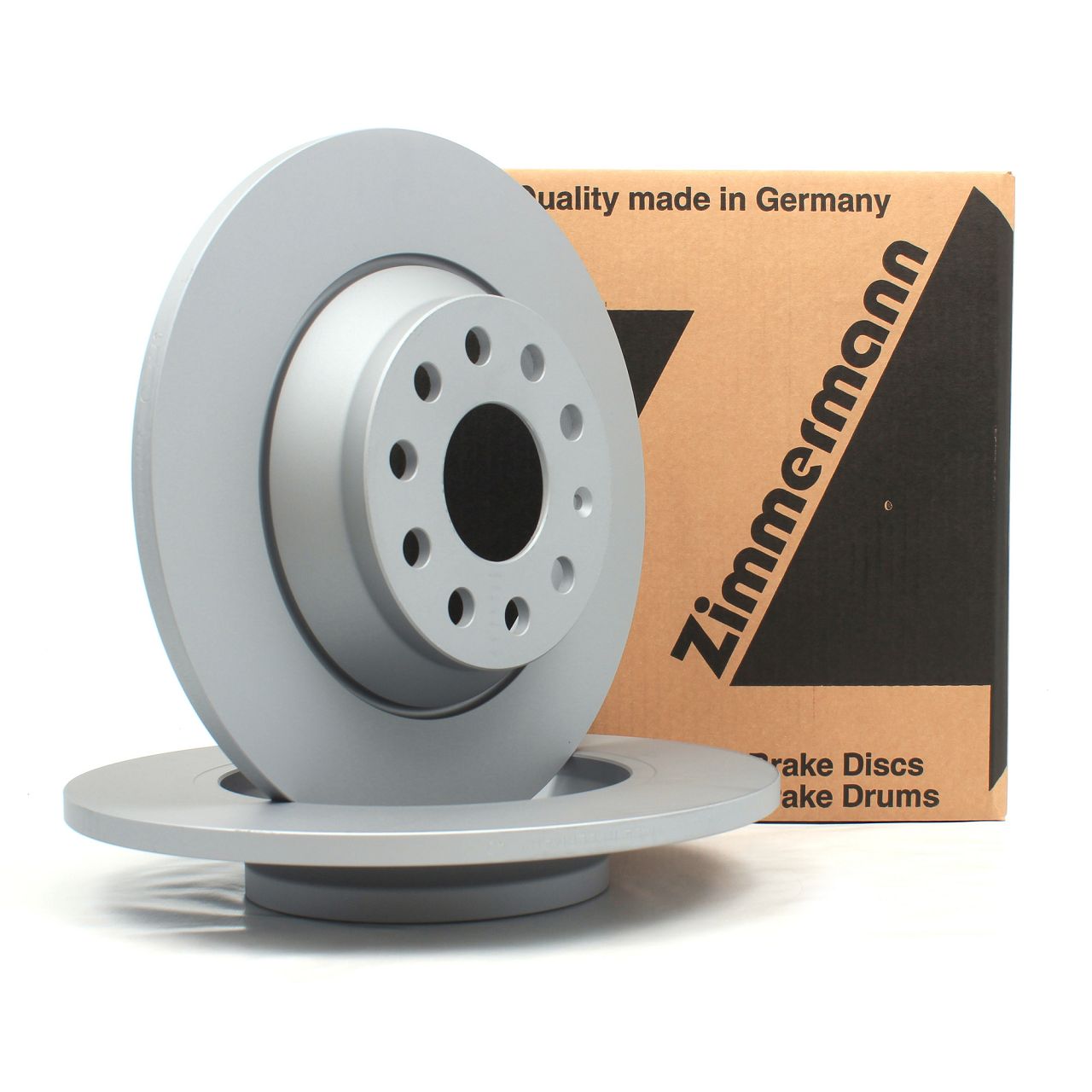 ZIMMERMANN Brake Disc Set for VW Golf 7, Passat B8, Tiguan, Touran, and Audi A3 8V/8U (Rear)