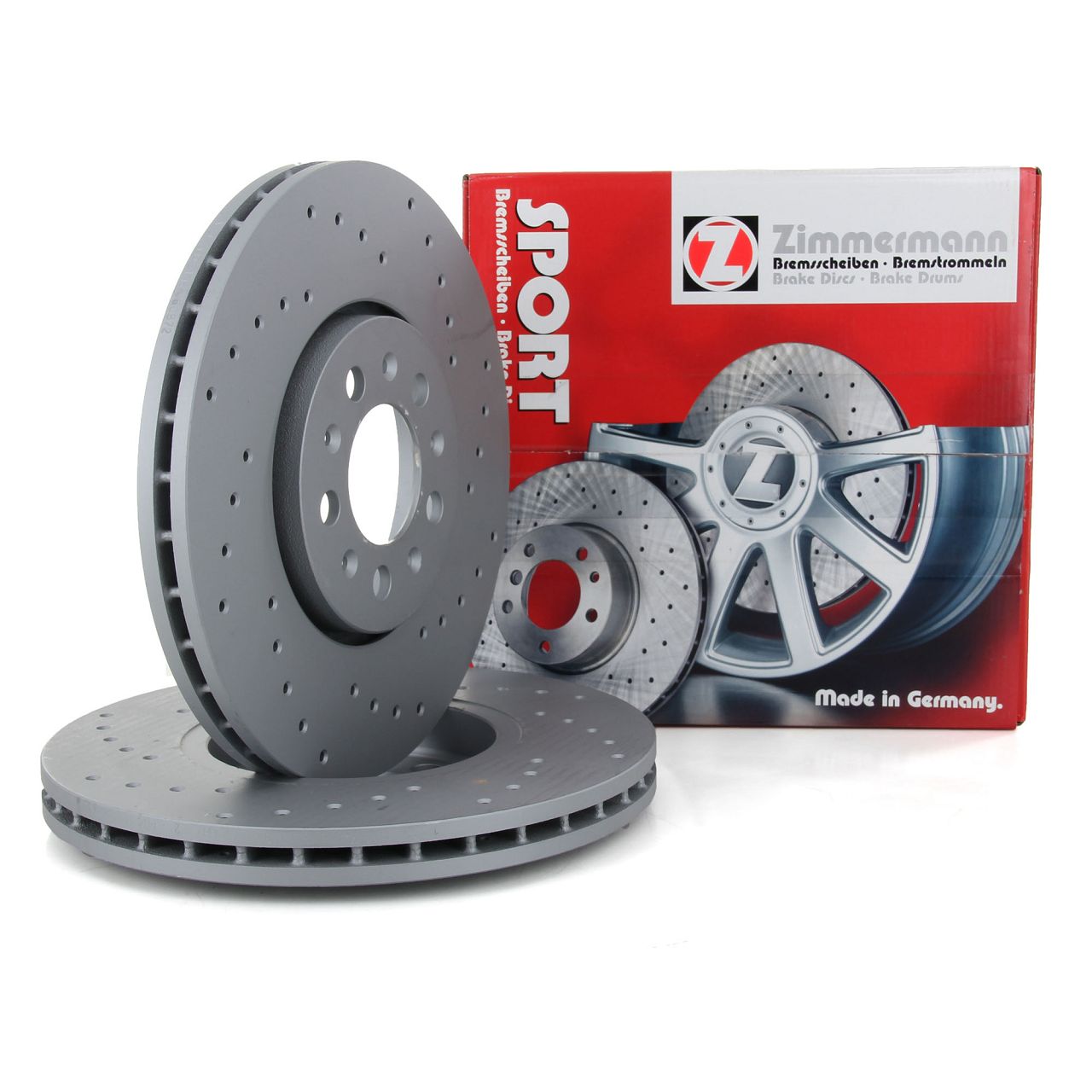 Zimmermann SPORT Brake Disc Set for Audi A1, A3, VW Bora, Golf IV, and Polo (Front)