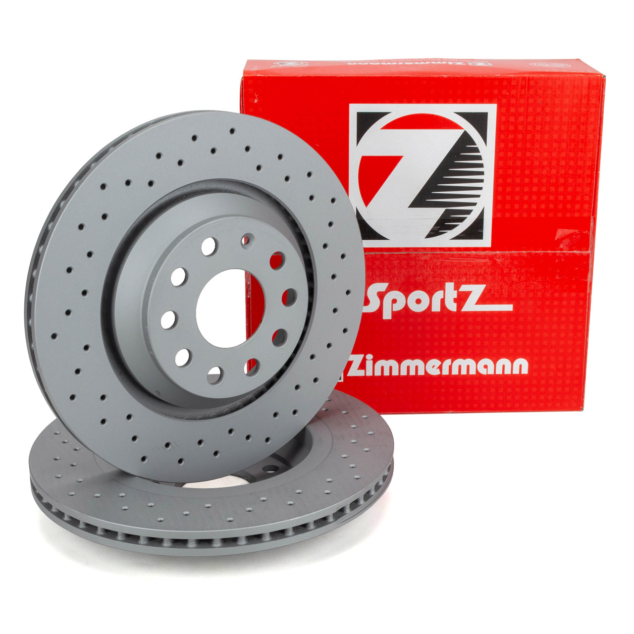 Zimmermann SPORT Brake Disc Set for AUDI S3 3.2 V6, VW Golf 5, 6, 7 GTI/R (Rear)