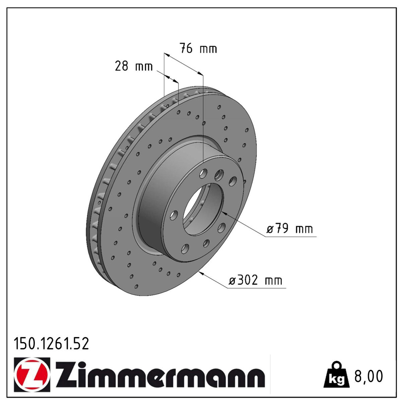 Zimmermann SPORT Bremsscheiben + Beläge + Wako BMW 5er E34 540i V8 