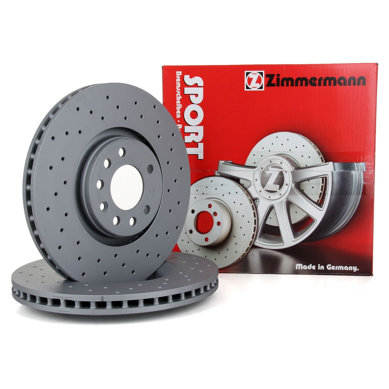 Zimmermann SPORT Brake Disc Set for Opel Astra H and Zafira B 2.0 Turbo OPC (Front)