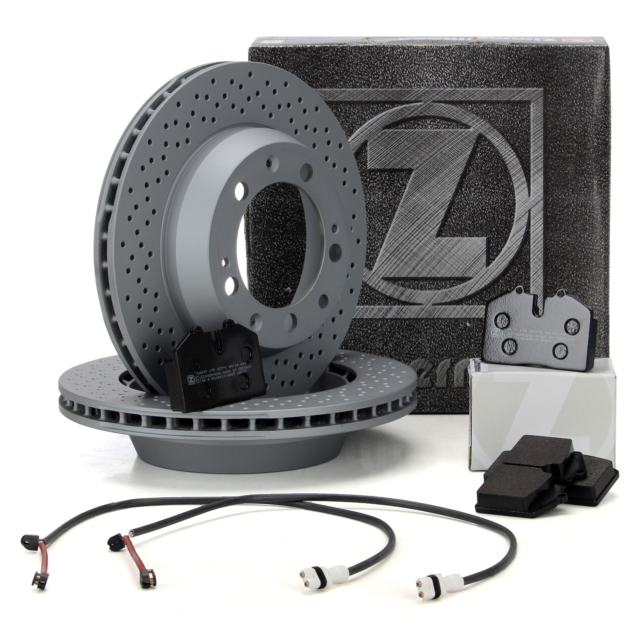 ZIMMERMANN Bremsscheiben + pb:z Bel&auml;ge + Wako f&uuml;r PORSCHE 993 3.6/3.8 Carrera hinten