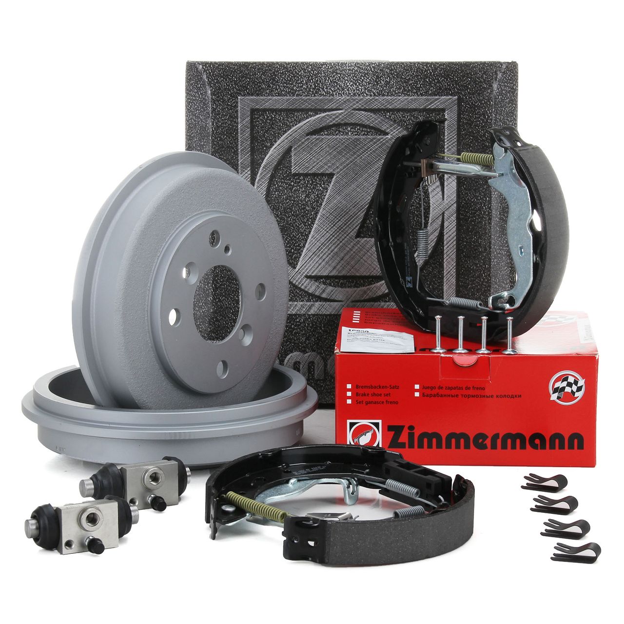 ZIMMERMANN Bremstrommeln + Bremsbacken + Bremszylinder f&uuml;r FORD Fiesta 6 MK6 hinten