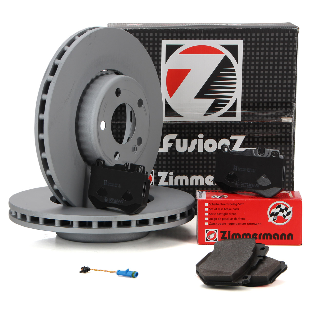 Zimmermann FORMULA S brake discs + Pads + Wako for MERCEDES W205 S205 (Front)