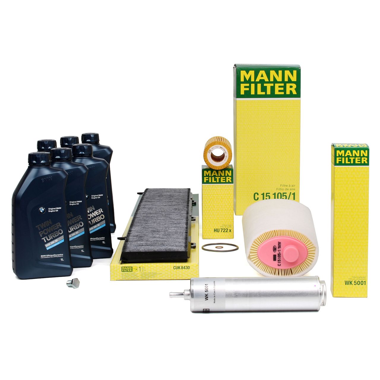 Inspection kit with filters and engine oil