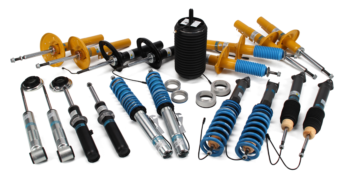 Assortment of Bilstein shock absorbers for Porsche