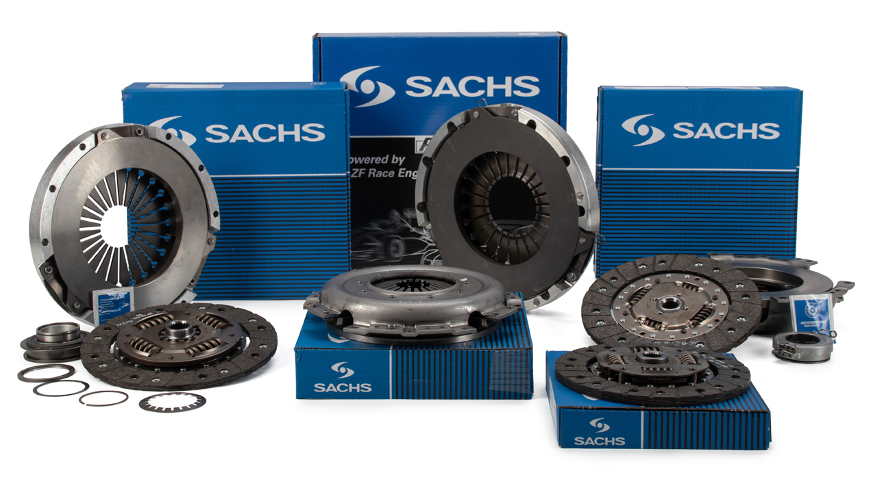Range of Sachs clutches for Porsche with packaging