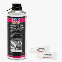 Injektorenlösen zum Sprühen von Liqui Moly und als Paste von Hitachi