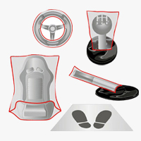 Sortimentsübersicht an Schonbezügen für das Auto