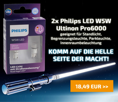 2x Philips LED W5W 
Ultinon Pro6000